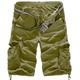 Men's Cargo Shorts Shorts Hiking Shorts Leg Drawstring 6 Pocket Plain Comfort Lightweight Outdoor Daily Going out Cotton Blend Fashion Streetwear Black Army Green