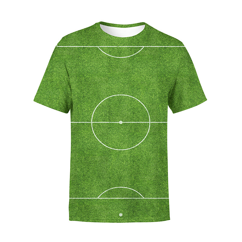 Kids Boys World Cup T shirt Tee Football Short Sleeve Cotton Children Top Casual Cool Adorable Summer Deep Green 2-12 Years