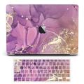 Compatible with MacBook Air 13 Inch Case 2022 2021 2020 2019 2018 Release M1 A2337 A2179 A1932 Touch ID MacBook Air Case Hard Shell Case 2 Keyboard Covers Screen Protector Pink Marble