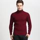 Men's Sweater Wool Sweater Pullover Sweater Jumper Turtleneck Sweater Knit Stripe Knitted Solid Color Turtleneck Stylish Vintage Style Daily Clothing Apparel Fall Winter Wine Black M L XL
