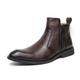 Men's Boots Chelsea Boots Casual Boots Fashion Boots Vintage Casual British Wedding Daily PU Height Increasing Comfortable Slip Resistant Booties / Ankle Boots Zipper Dark Brown Black Brown Spring