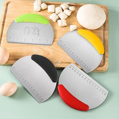 Stainless Steel with Scale Flour Dough Cutter Cutting Knife Single-sided Cutting Baking Tool Cookie Cutter Cortador De Masa