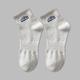 Men's 2 Pairs Ankle Socks Running Socks Black White Color Plain Casual Daily Basic Medium Four Seasons Fashion Breathable