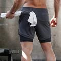 Men's 2 in 1 Running Shorts with Liner Workout Gym Athletic Shorts Quick Dry Lightweight Training Shorts with Pockets