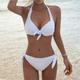 Women's Swimwear Bikini 2 Piece Normal Swimsuit 2 Piece Push Up Sexy Pure Color Scoop Neck Beach Wear Sexy Bathing Suits