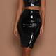 Women's Skirt Bodycon Knee-length Skirts Butt Lift Solid Colored Street Vacation Winter Faux Leather Leather Fashion Sexy Black Red