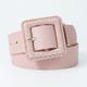 Women's Unisex PU Buckle Belt PU Leather Prong Buckle Plain Classic Casual Party Work Violet Black White Pink