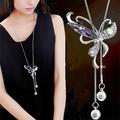 Korean Version Of Autumn And Winter Crystal Sweater Chain Necklace Wholesale High-end Women's Long Chain Versatile Tassel Pearl Pendant With Accessories