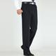 Men's Dress Pants Trousers Casual Pants Pleated Pants Pocket Plain Comfort Warm Wedding Business Casual Cotton Blend Retro Vintage Classic Black Blue High Waist Stretchy