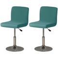 2 Pcs Stretch Bar Stool Cover Pub Counter Stool Chair Slipcover Square Swivel Barstool Shell Chair Cover for Dining Room Cafe Seat Cover Protectors Non Slip