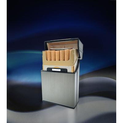Aluminum Alloy Cigarette Case, 20-Capacity, Moisture and Crush Resistant, Unique Men's Gift, Metal Aluminum Alloy Construction Stylish Creative