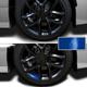 6Pcs Universal Car Wheel Rim Vinyl Stickers Reflective Hash Mark Stripe Racing Wheel Hub Decals Wheel Decor