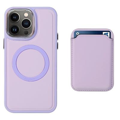 Phone Case For iPhone 15 Pro Max Plus iPhone 14 13 12 11 Pro Max Plus With Magsafe Magnetic Card Slot Solid Color Silicone