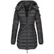 Women's Winter Coat Quilted Jacket Mid Length Puffer Coat Thermal Warm Parka with Pocket Fall Windproof Heated Coat Zipper Hooded Lightweight Outerwear Long Sleeve Army Green Black