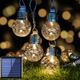 Solar Lights Outdoor Waterproof New Pineapple Pattern Bulb Fairy String Light 5M-20LEDs 3.5M-10LEDs IP65 Super Bright Small Light Bulbs Wedding Garden Balcony Cafe Decoration Lights