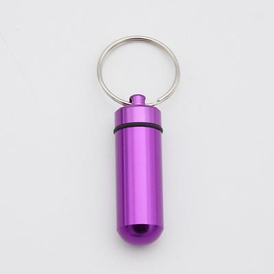 Mini Pill Bottle Charm Key Ring - Waterproof Metal Keychain - Portable amp; Creative Fashion Keychain