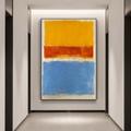 1 piece Marks Rothko Canvas Wall Art Handpainted Artwork Painting Picture for Office Bedroom Home Modern Decoration Rolled Canvas (No Frame)