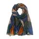 Retro Plant Print Scarves Women Ginkgo Leaf Printing Shawl And Wraps Laday Foulard Flower Hijab Long Style Scarf