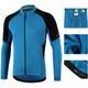 Arsuxeo Men's Long Sleeve Cycling Jersey Polyester Bike Jersey Top Mountain Bike MTB Road Bike Cycling Breathable Quick Dry Reflective Strips Sports Clothing Apparel White Blue Green