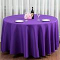 Round Tablecloths Fabric Table Cover Linens for Wedding Party Polyester Reception Banquet Events Kitchen Dining