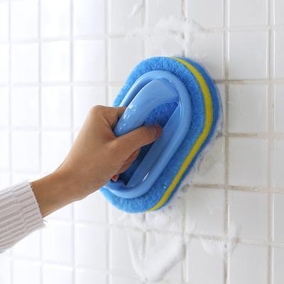 Bathroom Kitchen Cleaning Brush Toilet Glass Wall Bath Brush Handle Sponge Bottombathtub Ceramic Tools
