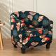 Floral Printed Club Chair Slipcover Stretch Armchair Covers 1-Piece Club Tub Chair Covers Sofa Cover Couch Furniture Protector Cover Spandex Couch Covers for Living Room