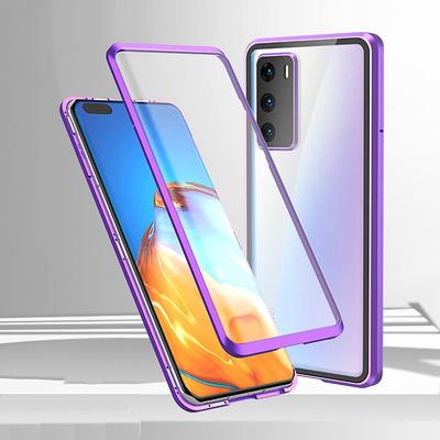 Phone Case For Samsung Galaxy S25 S23 S22 S21 Ultra Plus S20 Full Body Case Magnetic Adsorption Full Body Protective Double Sided Camera Lens Protector Transparent Tempered Glass Metal