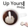 Middle Finger Mug, 14OZ Up Yours Coffee Mug Funny Novelty Ceramic Tea Cup for Birthday Christmas Gag Gift