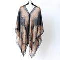 Fashion Women Scarf Shawl Poncho Printed Sunscreen Scarf Sun Protection Shawl Beach Shawl Bikini Cover Soft Comfortable