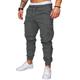 Men's Cargo Pants Cargo Trousers Trousers Elastic Waist Solid Color Outdoor Full Length Casual Daily 100% Cotton Streetwear Stylish Navy ArmyGreen Mid Waist