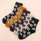 5 Pairs Women's Crew Socks Daily Holiday Flower Cotton Classic Vintage Retro Warm Socks