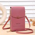 Women Bags Soft Leather Wallets Touch Screen Cell Phone Purse Crossbody Shoulder Strap Handbag for Female Cheap Women's Bags Vertical Wallet With Card Slots
