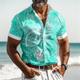 Sea Turtle Marine Life Men's Resort Hawaiian 3D Printed Shirt Button Up Short Sleeve Summer Beach Shirt Vacation Daily Wear S TO 3XL