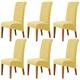 6 Pcs Velvet Plush XL Dining Chair Covers, Stretch Chair Cover, Spandex High Back Chair Protector Covers Seat Slipcover with Elastic Band for Dining Room,Wedding