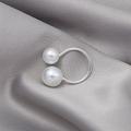 1PC Open Cuff Ring Pinky Ring For Women's Pearl White Daily Date Alloy Classic Ball