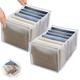 2/4pcs Jeans Compartment Storage Box Closet Clothes Drawer Mesh Separation Box Stacking Pants Drawer Divider Can Washed Home Organizer