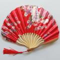 Folding Fan Handheld Fans Chinese Imitation Silk Classical Hanfu Fan Tassel Elegent Female Fan Home Decoration Fan Chinese Fan Hand Folding Fans Vintage Style