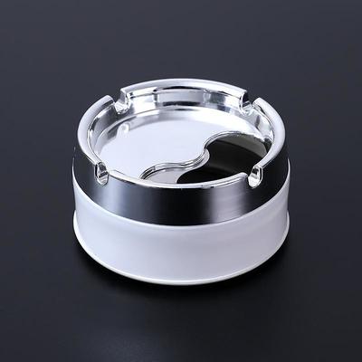 Stainless Steel Ashtray, Sealed Windproof Ashtray, Living Room Household Rotary Thickening Ashtray