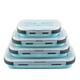 Square Silicone Crisper Refrigerator Outdoor Portable Lunch Box Retractable Folding Silicone Lunch Box Set