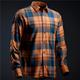 Plaid / Check Men's Business Casual 3D Printed Shirt Daily Wear Going out Spring Turndown Long Sleeve Blue, Orange, Green S, M, L 4-Way Stretch Fabric Shirt