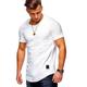 Men's T shirt Tee Shirt Tee Plain Geometic Slim Pleated Round Neck Plus Size Sports Short Sleeve Pleated Sleeve Asymmetric Clothing Apparel Military Muscle Slim Fit Workout