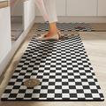 Bathroom Mat, Kitchen Rugs, Anti-Fatigue Kitchen Mat Natural Comfort Standing Waterproof PVC Mats Thick Leather Carpet for Laundry Office Sink