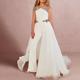 Jumpsuits Floor Length Flower Girl Dress First Communion Girls Cute Prom Dress Chiffon with Beading Elegant Fit 3-16 Years