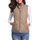 Women's Quilted Vest Crop Sleeveless Winter Coat Lightweight Puffer Gilet Warm Windproof Outerwear with Pockets Zip up Fall Street Casual Jacket Light Blue claret Sea Blue