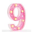 LED Letter Lights Light Up Pink Letters Glitter Alphabet Letter Sign Battery Powered for Night Light Birthday Party Wedding Girls Gifts Home Bar Christmas Decoration Pink Letter