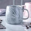 1pc Nordic Marble Pattern Insulated Coffee Cup with Golden Edge - Creative Ceramic Mug for Couples