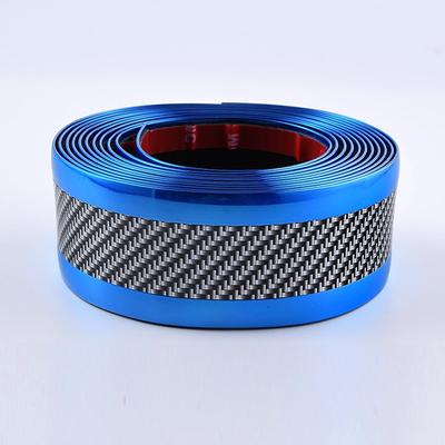 3Pcs Car Threshold Anti-stepping/Scratching Door Decor Bump Sticker Blue 1 Meter