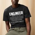 Engineers Day Engineer: The Ultimate Guide Mens Graphic Shirt Letter Prints Black White Dark Green Tee Cotton Blend Classic Casual Short Sleeve Comfortable Someone Who Does Precision Guesswork Based U