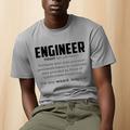 Engineers Day Engineer: The Ultimate Guide Mens Graphic Shirt Letter Prints Black White Dark Green Tee Cotton Blend Classic Casual Short Sleeve Comfortable Someone Who Does Precision Guesswork Based U