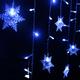 3.5m 96Leds Christmas Snowflake LED Window Curtain Fairy String Lights 8 Mode IP65 Waterproof Holiday New Year Party Wedding Connectable Wave AC110V 220V EU US Plug